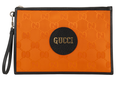 Off The Grid wristlet, &pound;320, Handbags, Black/Orange, Nylon, Front view